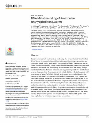 DNA metabarcoding of Amazonian ichthyoplankton swarms