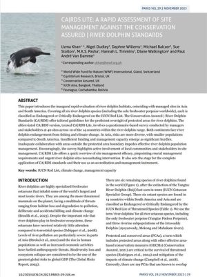 CARDS Lite : a rapid assessment of site management against the Conservation Assured River Dolphin Standards